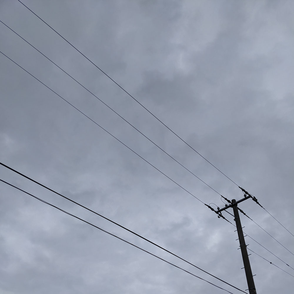 2025年4月6日の新潟の空、曇っている