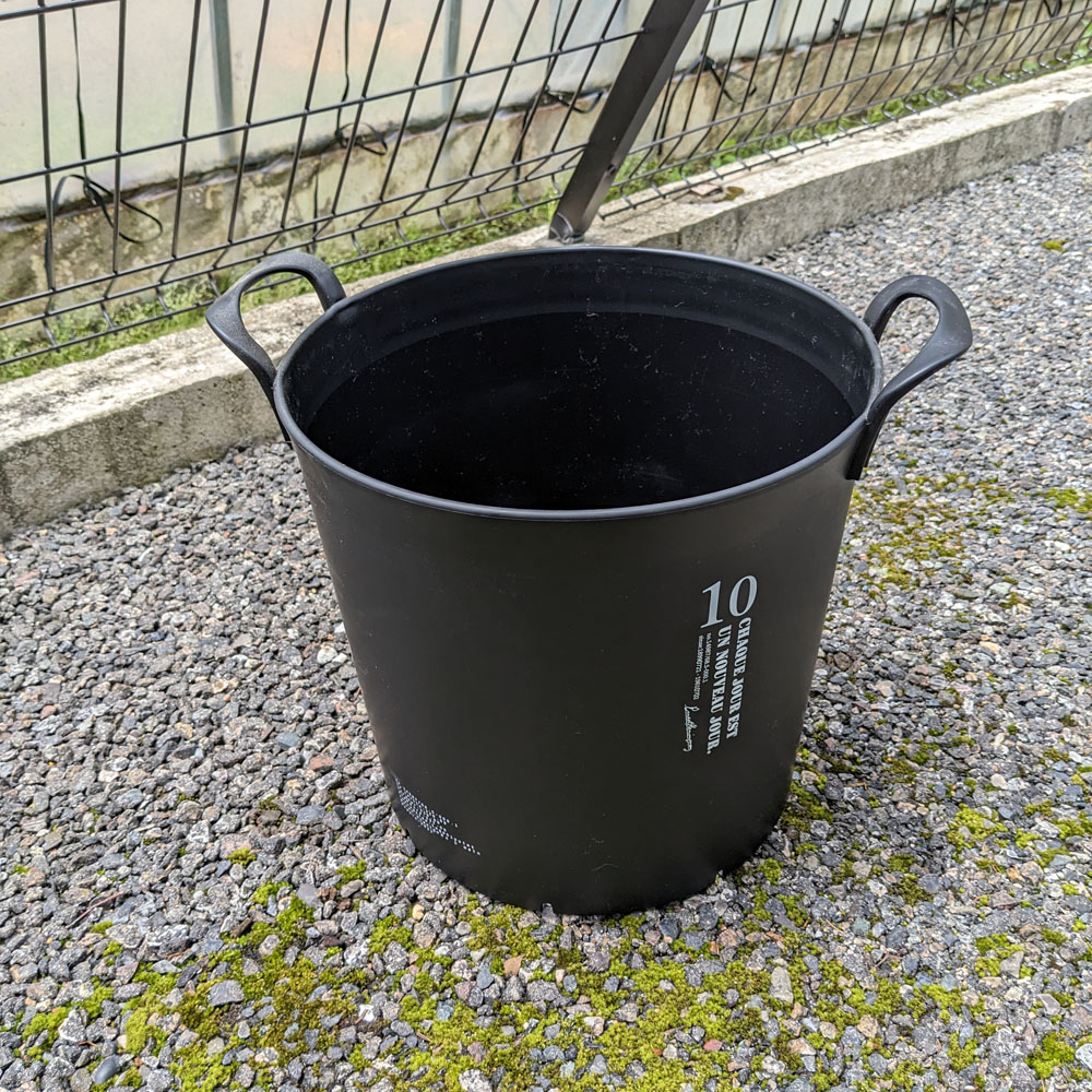 新しく椿を植える10号鉢